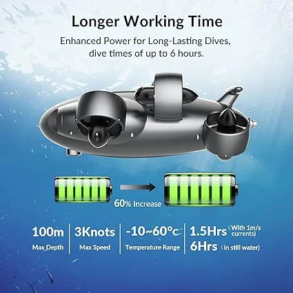 QYSEA FIFISH V6 Expert 4K Underwater Drone with Robotic Arm