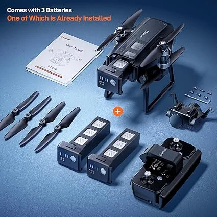 Bwine GPS Foldable 4K Drone Bundle with Long Flight Time