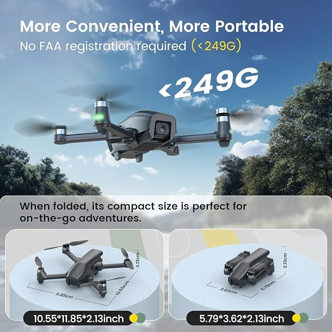 Holy Stone HS710 Drone camera 4K | Foldable, Easy for Beginners