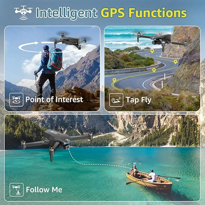GPS 4K Camera Drone with Brushless Motor and Auto Return